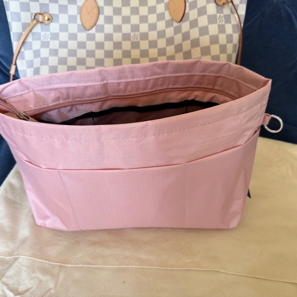 SOLD - Louis Vuitton Neverfull MM Damier Azur Tote Rose Ballerine Pink Lining - Picture 16 of 16